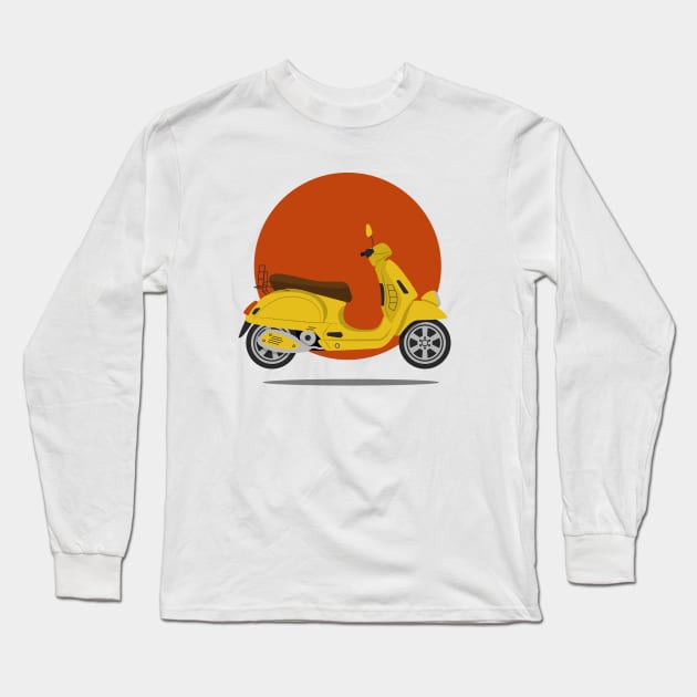 Retro scooter Long Sleeve T-Shirt by Polikarp308